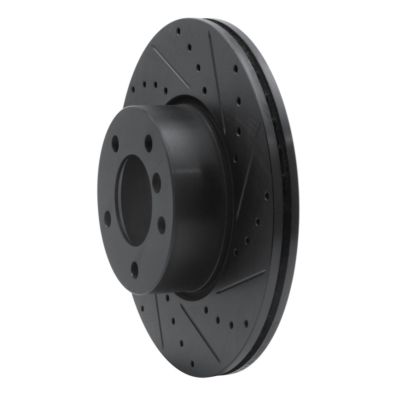 BMW 220i Brake Rotor (1) - Front Right - R1 Concepts - Drilled & Slotted - Black - `07-`21